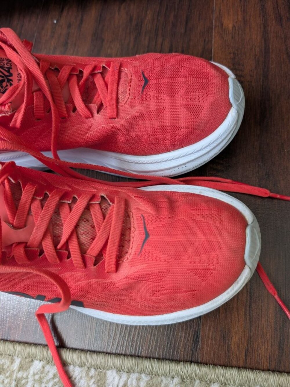 Hoka One One Carbon X 2 Women`s Size 8.5B (Regular) Running Shoes Hot Coral - Picture 8 of 14
